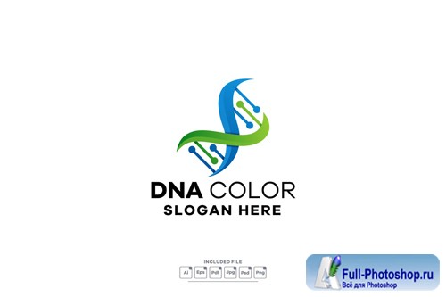 DNA Gradient Logo Template