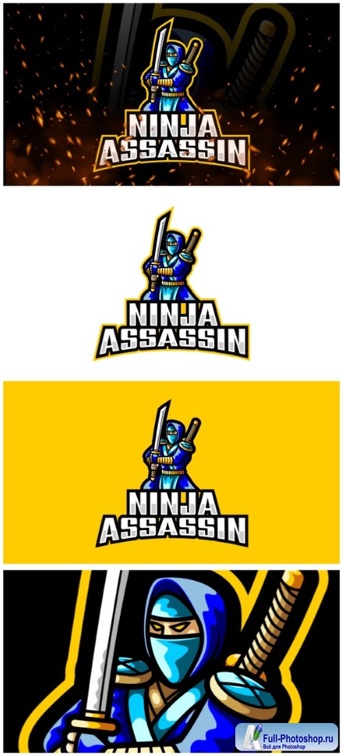 Assassin Ninja E-Sport and Sport Logo Template