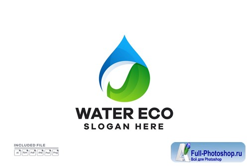 Water Eco Gradient Logo