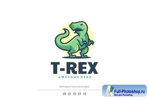 T - Rex Simple Mascot Logo