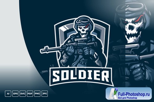 Soldier Mascot Logo