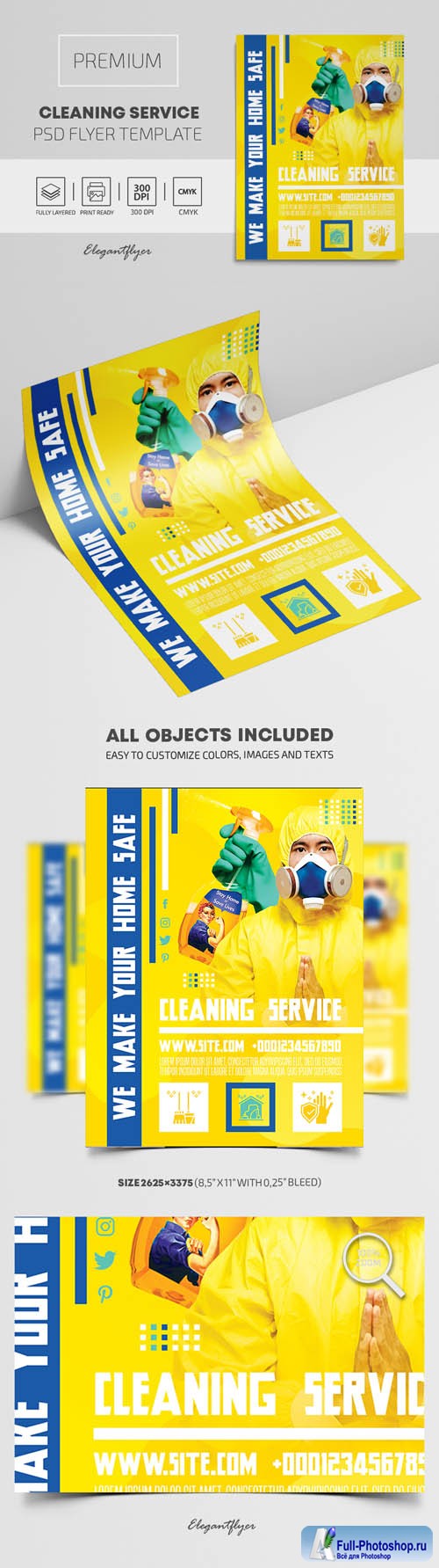 Cleaning Service Flyer PSD Template