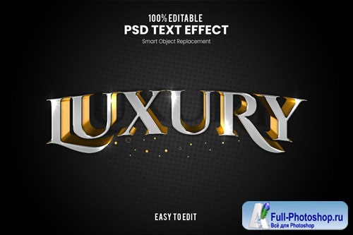 Luxury text effect  psd design