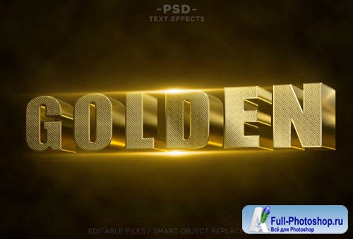 Golden text effects Premium Psd