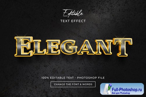Elegant editable text effect Premium PSD