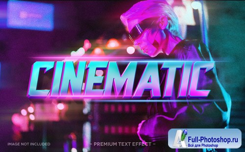 Cinematic 3d text effect mockup template Premium Psd