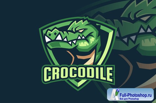 Green Crocodile Logo Design