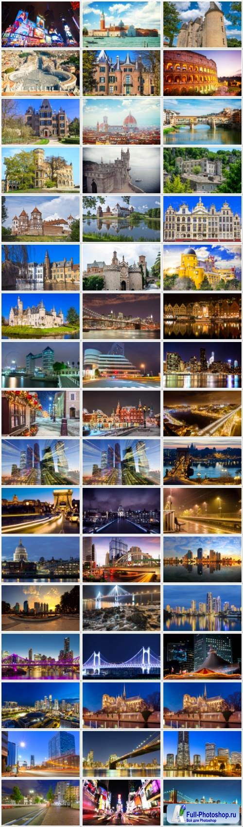 Cities and architecture large selection of stock photos