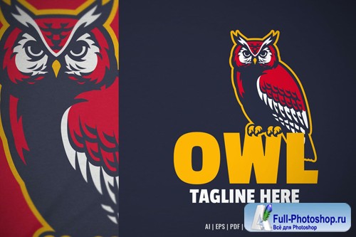 Owl Night Mascot Logo Template